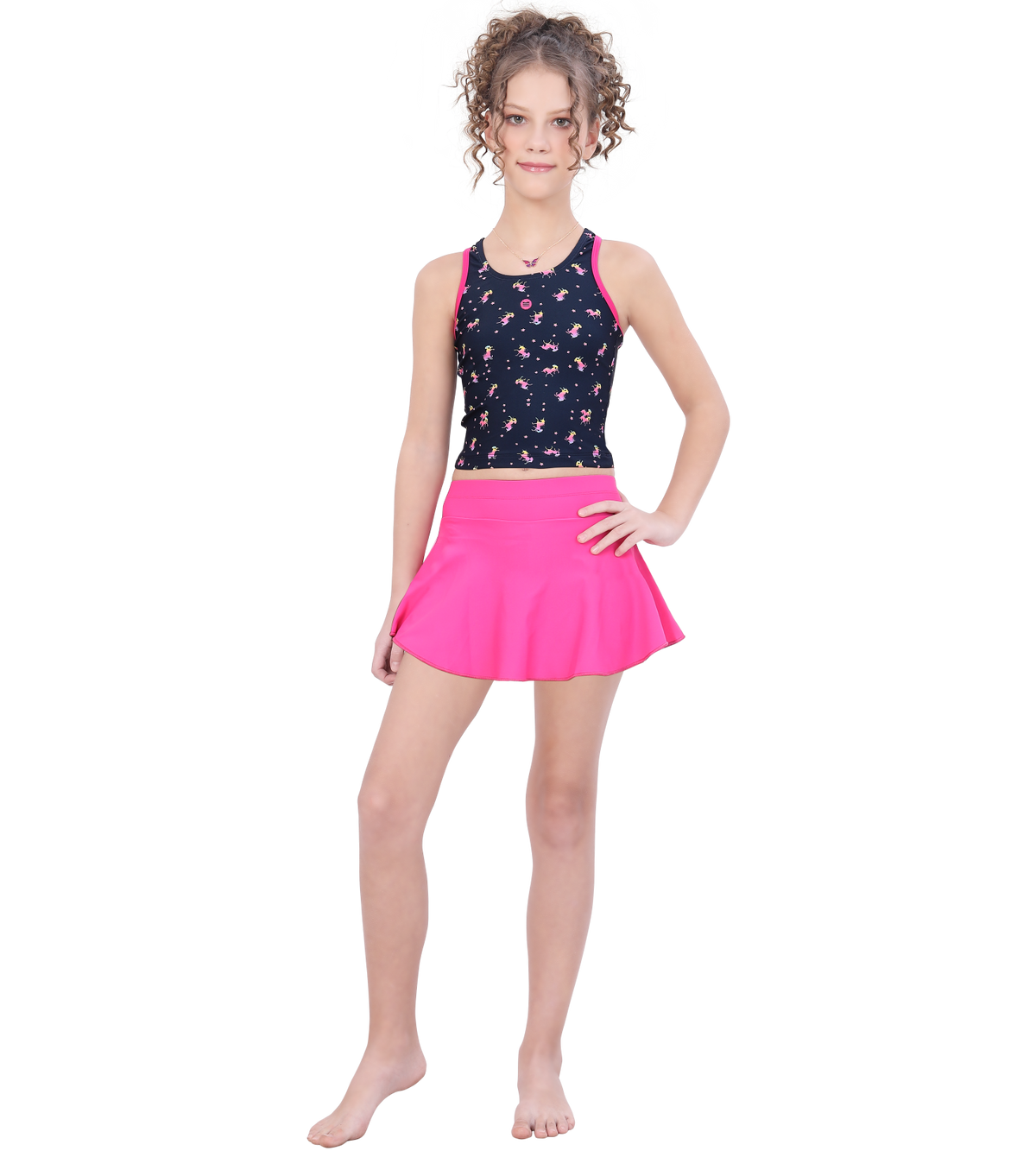 LACTRA TANKINI WITH SKIRT AND INSIDE BOYLEG