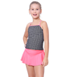 LACTRA TANKINI WITH SKIRT AND INSIDE BOYLEG - PEACH