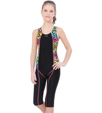 LACTRA RACER BACK KNEE LEG SUIT WITH PRINTED PANEL