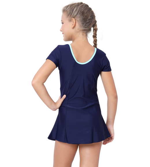 LACTRA U BACK SWIMDRESS SLEEVE WITH BOYLEG