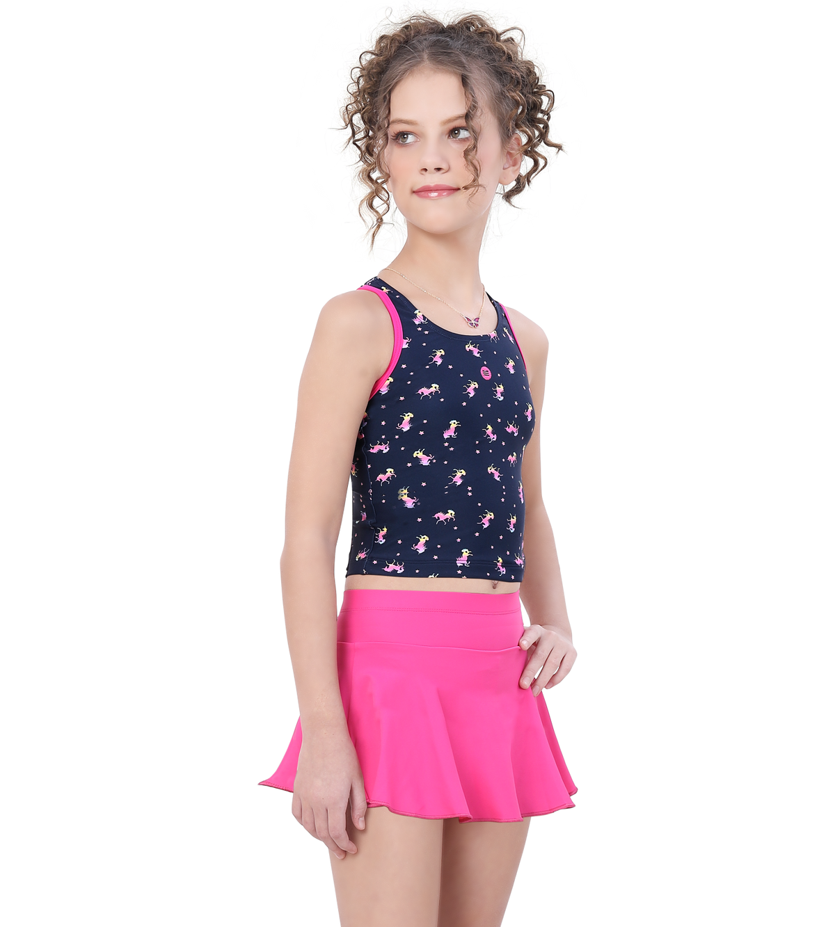 LACTRA TANKINI WITH SKIRT AND INSIDE BOYLEG