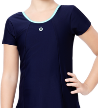 LACTRA U BACK SWIMDRESS SLEEVE WITH BOYLEG