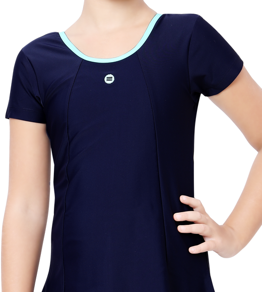 LACTRA U BACK SWIMDRESS SLEEVE WITH BOYLEG