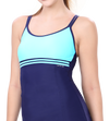 LACTRA SPAGHETTI SWIMDRESS WITH BOYLEG