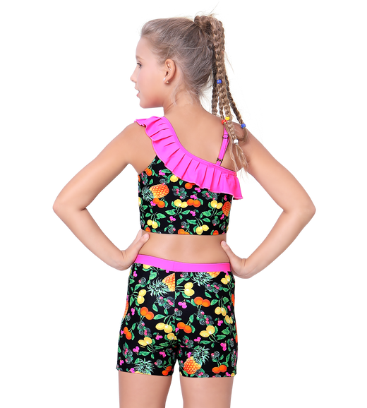 LACTRA PRINTED TWO PIECE TOP AND SHORTS