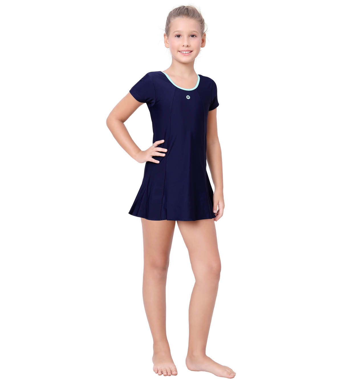 LACTRA U BACK SWIMDRESS SLEEVE WITH BOYLEG