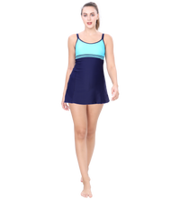 LACTRA SPAGHETTI SWIMDRESS WITH BOYLEG