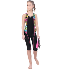 LACTRA RACER BACK KNEE LEG SUIT WITH PRINTED PANEL