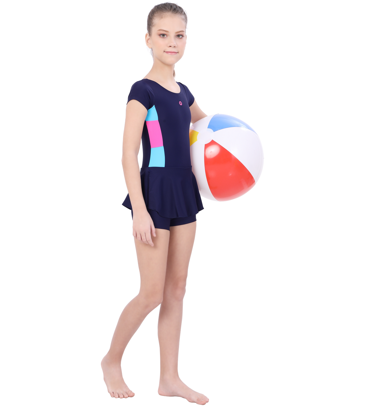 LACTRA U BACK SWIMDRESS SLEEVE WITH BOYLEG