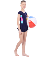LACTRA U BACK SWIMDRESS SLEEVE WITH BOYLEG