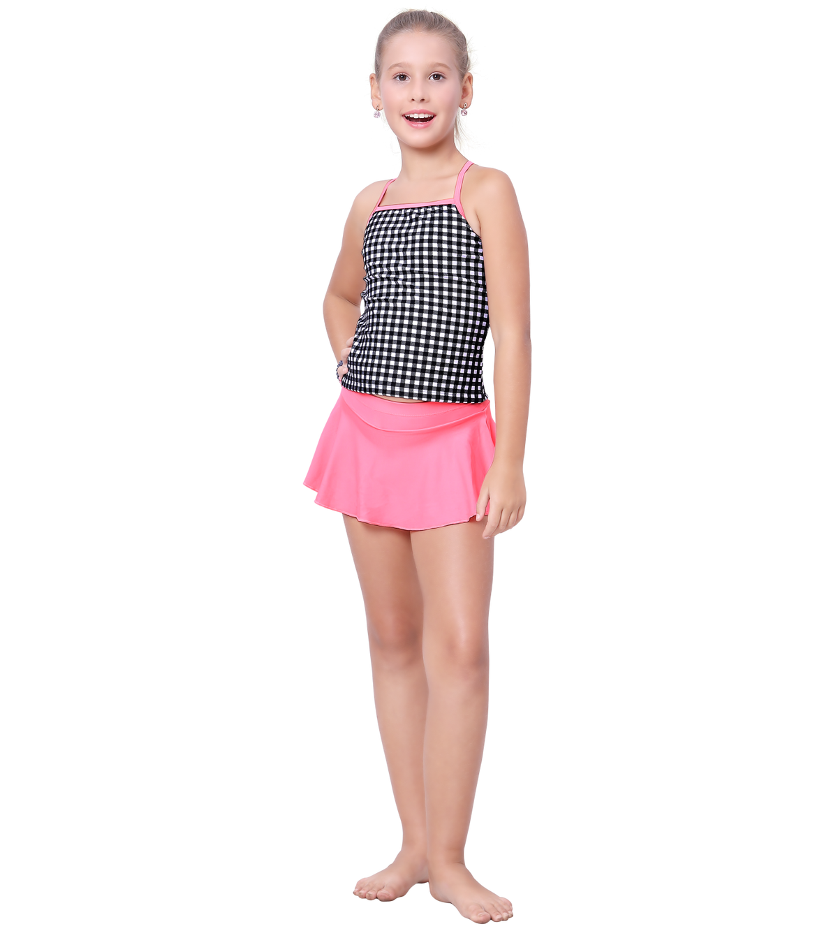 LACTRA TANKINI WITH SKIRT AND INSIDE BOYLEG
