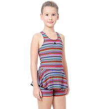 LACTRA RACER BACK SWIMDRESS ALL OVER PRINTED WITH BOYLEG