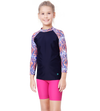 LACTRA SUN TOP FULL SLEEVE WITH PRINTED - NAVY