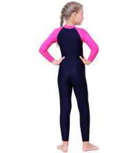 LACTRA FRONT ZIP FLL BODYSUIT WITH CONTRAST SLEEVE