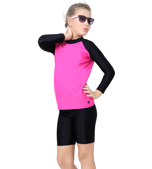 LACTRA SUN TOP WITH CONTRAST FULL SLEEVE