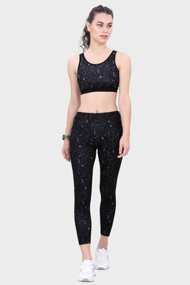 WOMEN PRINTED TRACK PANT WITH ZIP POCKET