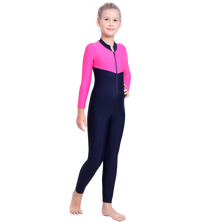 LACTRA FRONT ZIP FULL BODYSUIT WITH CONTRAST SLEEVE