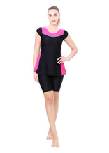 Load image into Gallery viewer, U- BACK SWIMMDRESS ( SLEEVE WITH UPPER KNEE BOYLEG)