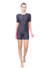 Load image into Gallery viewer, KNEE SUIT (FRONT ZIP WITH CONTRAST SIDE PANEL)