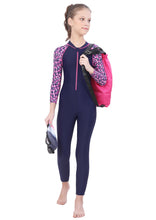 Load image into Gallery viewer, FRONT ZIP FULL BODYSUIT WITH PRINTED SLEEVE
