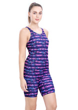 Load image into Gallery viewer, WOMEN PRINTED RACER LEG SUIT