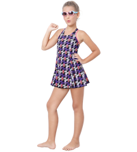 LACTRA RACER BACK SWIMDRESS ALL OVER PRINTED WITH BOYLEG