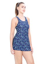Load image into Gallery viewer, CROSS - BACK SWIMDRESS (ALL OVER PRINTED WITH BOYLEG)