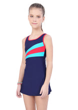 Load image into Gallery viewer, U-BACK SWIMDRESS CONTRAST PANEL WITH BOYLEG