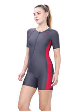 Load image into Gallery viewer, KNEE SUIT (FRONT ZIP WITH CONTRAST SIDE PANEL)