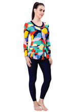 Load image into Gallery viewer, U BACK SWIMDRESS (SLEEVE WITH BOYLEG)