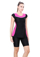 Load image into Gallery viewer, U- BACK SWIMMDRESS ( SLEEVE WITH UPPER KNEE BOYLEG)