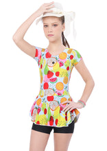 Load image into Gallery viewer, U-Back printed swimdress Slive with boyleg