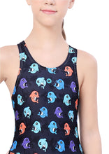 Load image into Gallery viewer, RECER-BACK SWIMDRESS ALL OVER PRINTED WITH BOYLEG