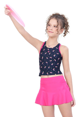 TANKINI WITH SKIRT AND INSIDE BOYLEG.