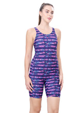 Load image into Gallery viewer, WOMEN PRINTED RACER LEG SUIT