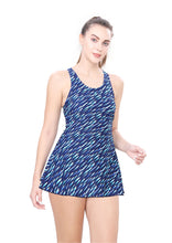 Load image into Gallery viewer, CROSS - BACK SWIMDRESS (ALL OVER PRINTED WITH BOYLEG)