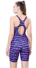 Load image into Gallery viewer, WOMEN PRINTED RACER LEG SUIT