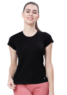 WOMEN ROUND NACK SPORTS T -SHIRT