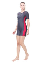 Load image into Gallery viewer, KNEE SUIT (FRONT ZIP WITH CONTRAST SIDE PANEL)