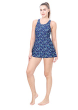 Load image into Gallery viewer, CROSS - BACK SWIMDRESS (ALL OVER PRINTED WITH BOYLEG)