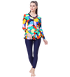 LACTRA FULL BODYSUIT FREEL WITH  FRONT ZIP - Printed