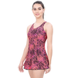 LACTRA PRINTED U-BACK SWIMDRESS WITH BOYLEG