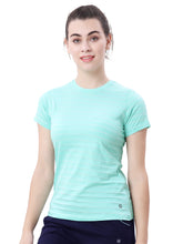 Load image into Gallery viewer, FEMALE SRIPED ROUND NECK T SHIRT