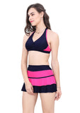 HALTER NECK & SIDE TIE HIGH WAIST BIKINI SET.