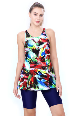 Racer-Back Swimdress (with Boy-leg)