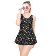 LACTRA PRINTED U-BACK SWIMDRESS WITH BOYLEG