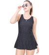 LACTRA PRINTED U-BACK SWIMDRESS WITH BOYLEG - Printed