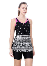 Load image into Gallery viewer, U-BACK SWIMDRESS (PRINTED PANEL WITH BOYLEG)
