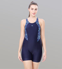 Load image into Gallery viewer, 2 PIECE SWIMDRESS ( SLEEVE WITH CONTRAST KNEE LEG)