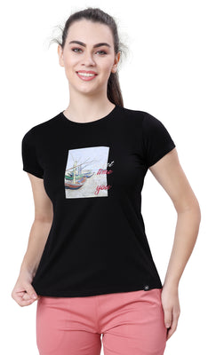 WOMEN ROUND NECK CASUEL T-SHIRT